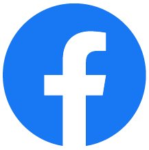 blue Facebook f logo circle
